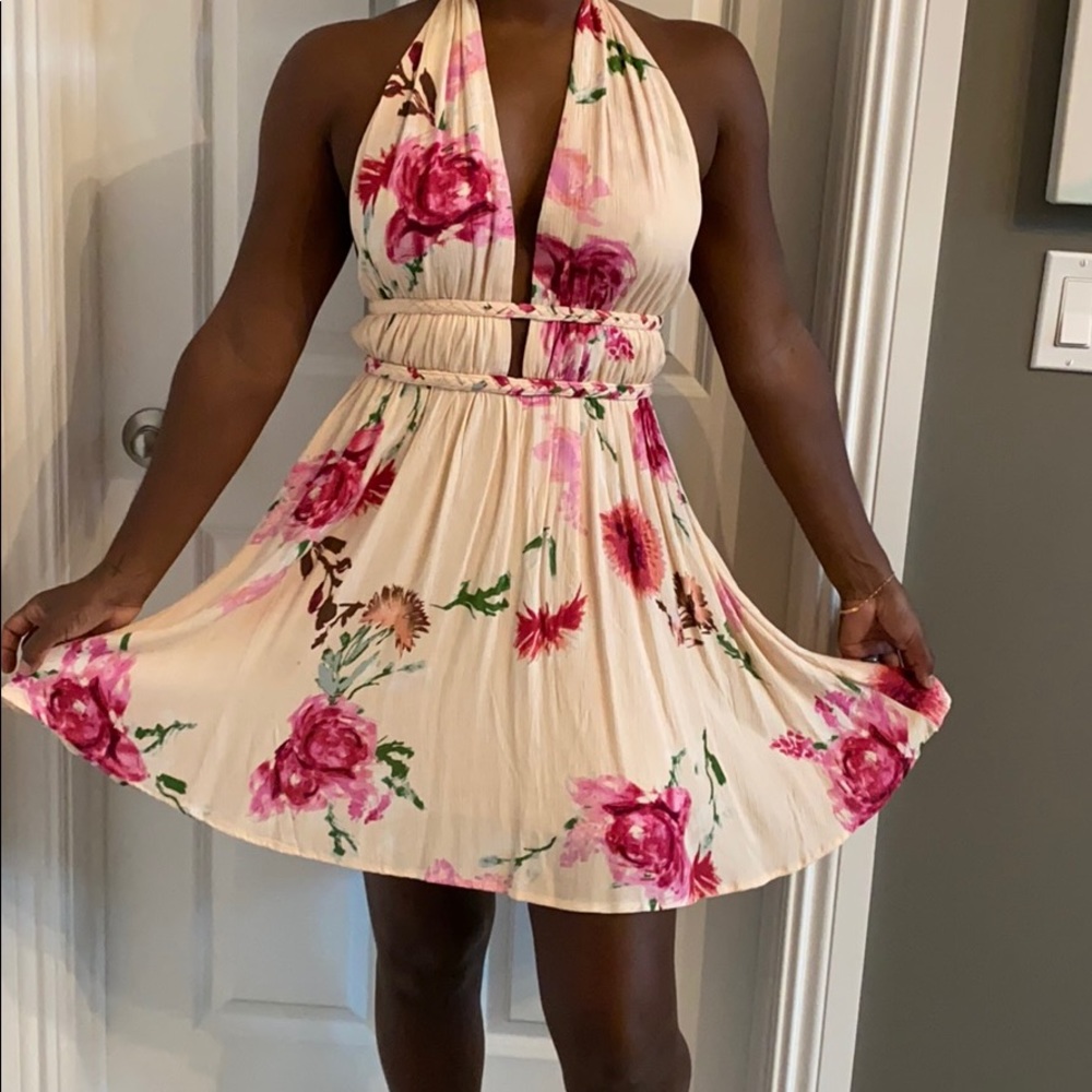 Floral halter dress